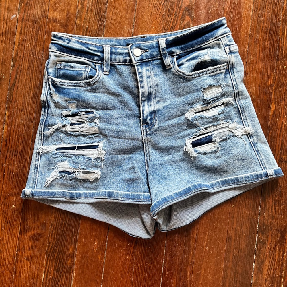 Distressed Jean shorts